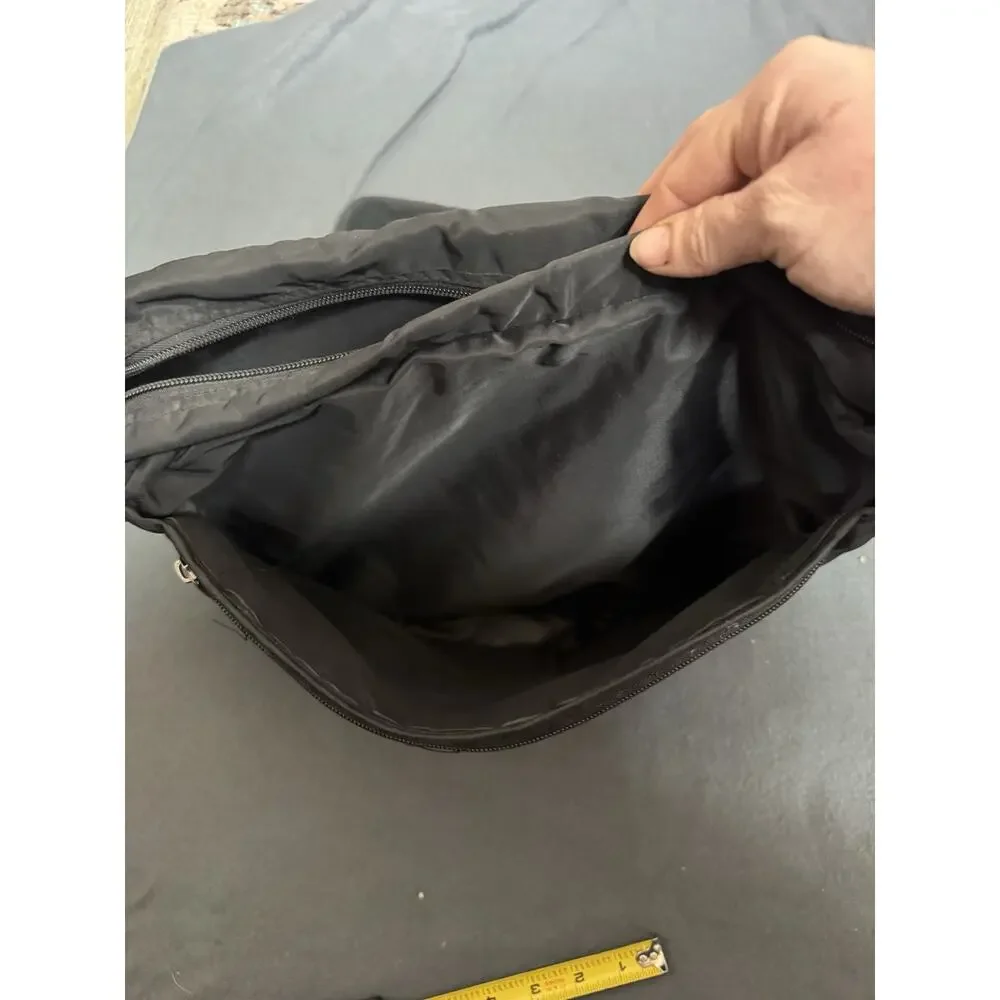 SB Messenger Bag Black Nylon Crossbody Work Laptop Shoulder Bag
